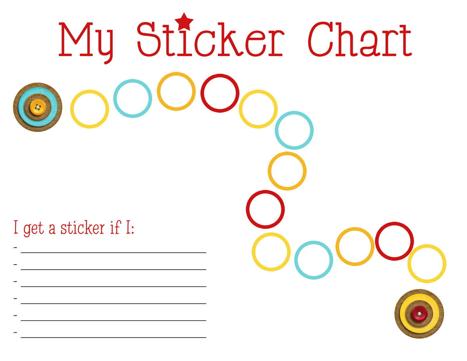 Kids Sticker Chart Free Printable These free sticker chart templates