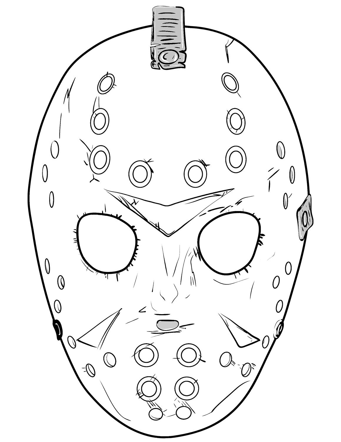 Jason Coloring Pages Friday the 13th Activity Shelter