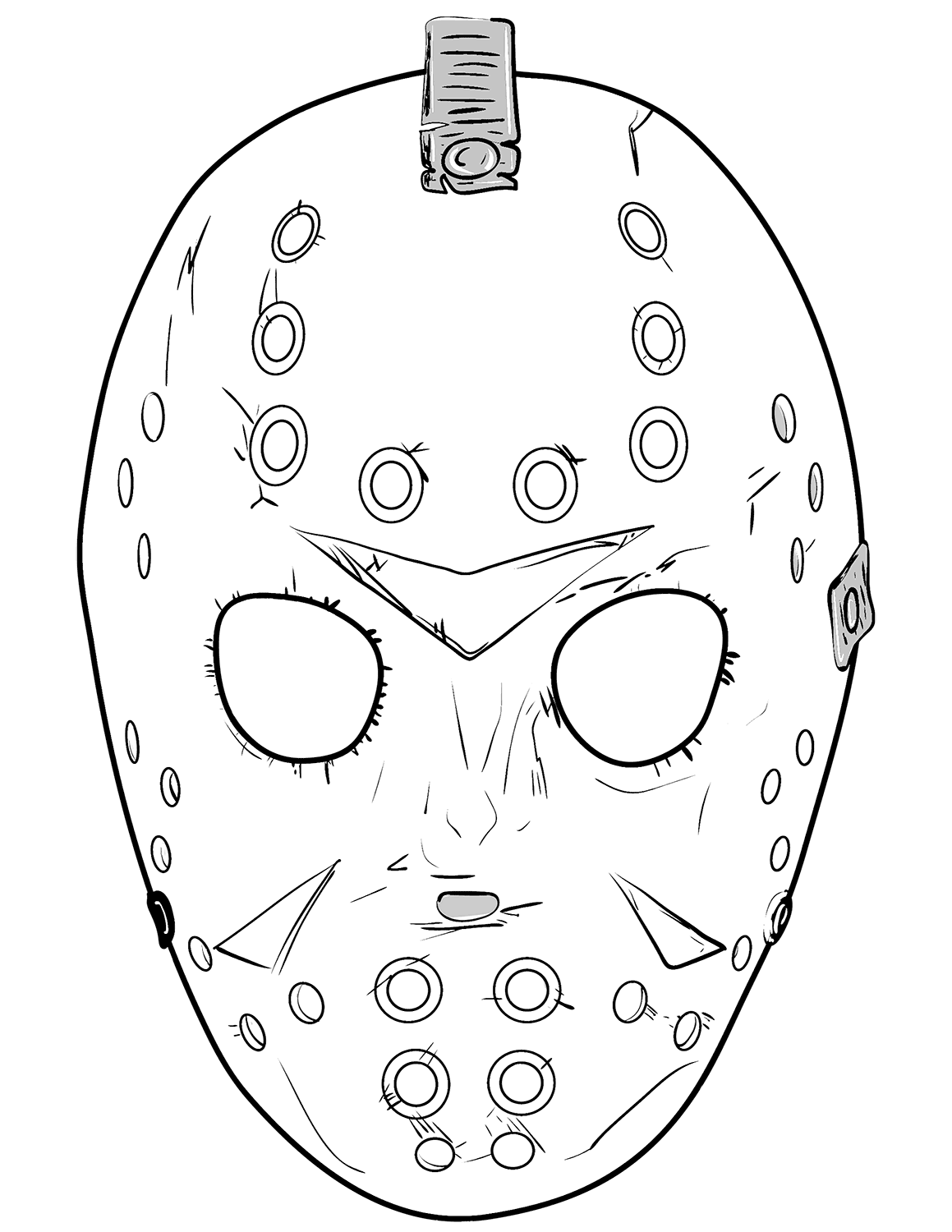 jason coloring pages mask