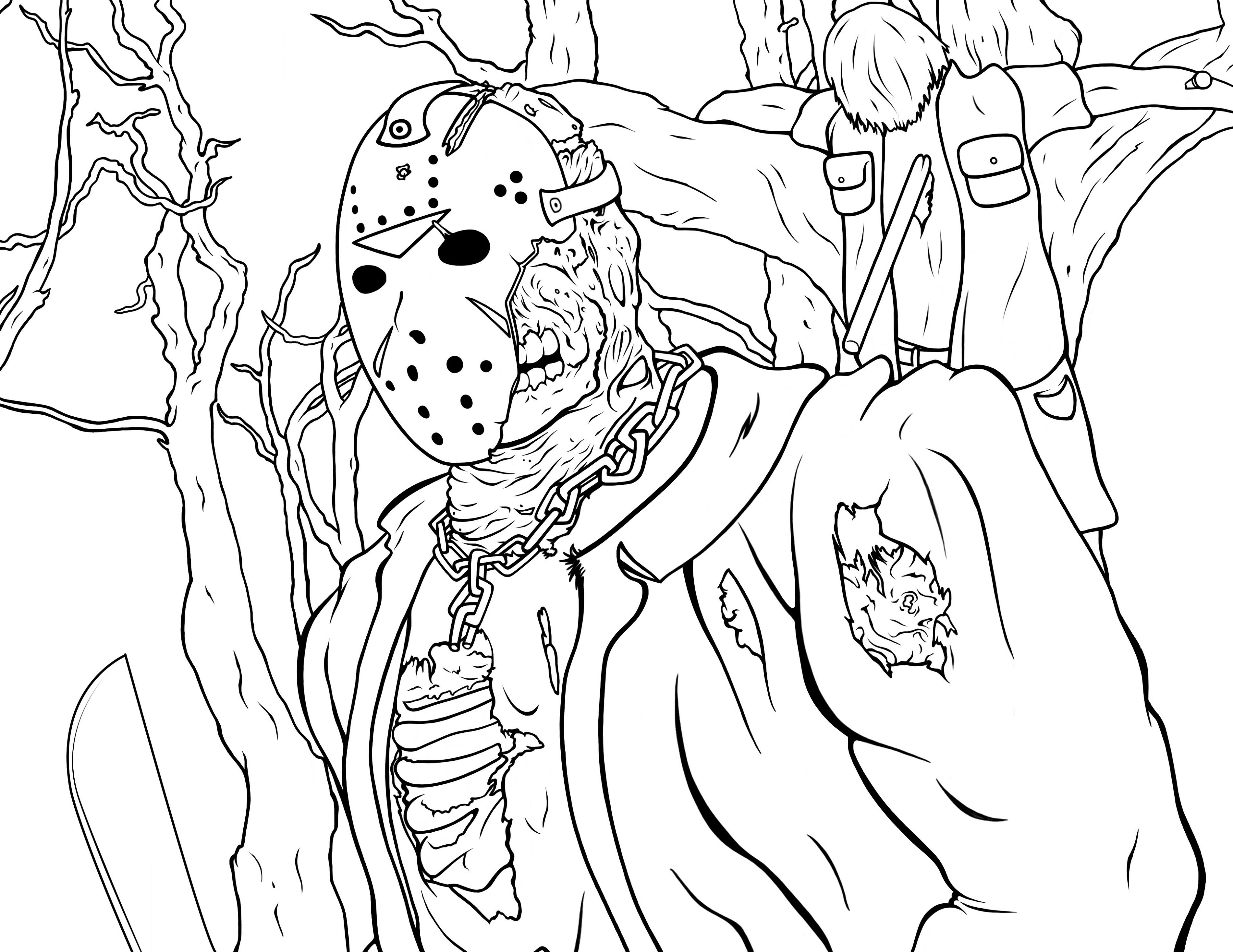 jason coloring pages printable