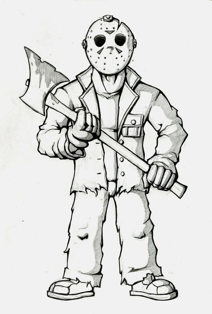 Jason Coloring Pages Friday The 13th Activity Shelter Jason Coloring Pages Friday The 13th Activity Shelter