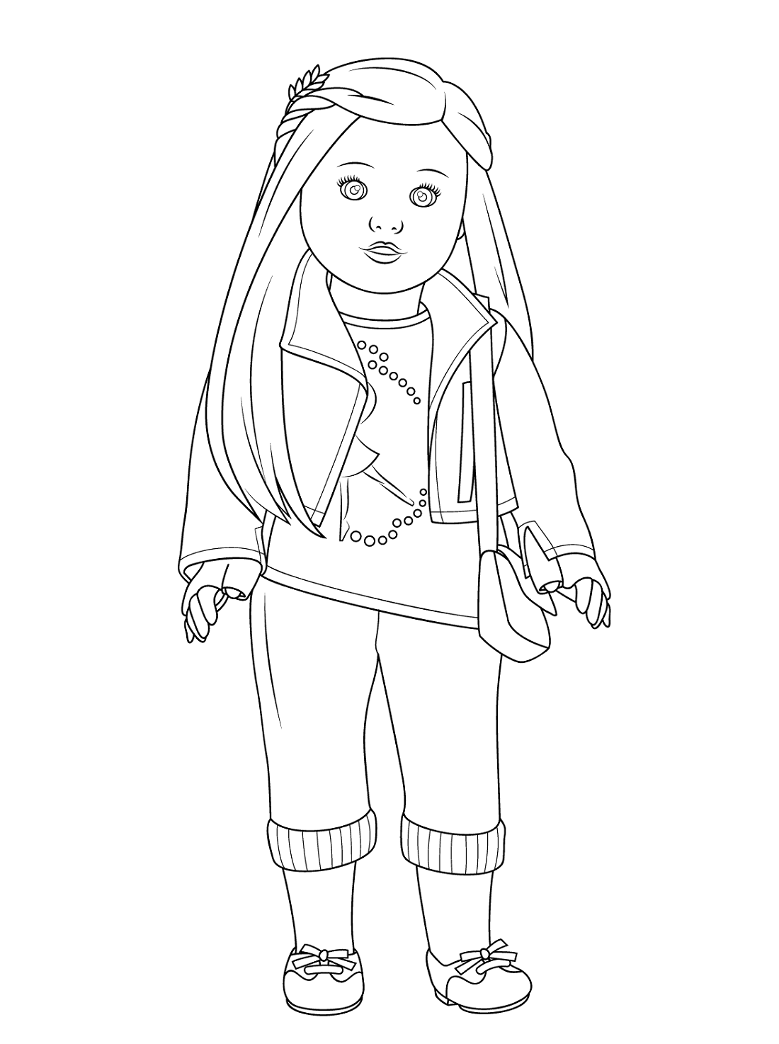 american girl doll coloring pages free