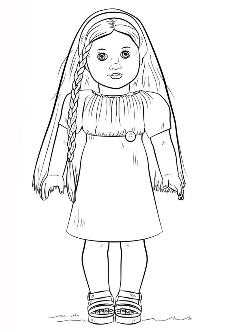 american girl doll coloring pages printable