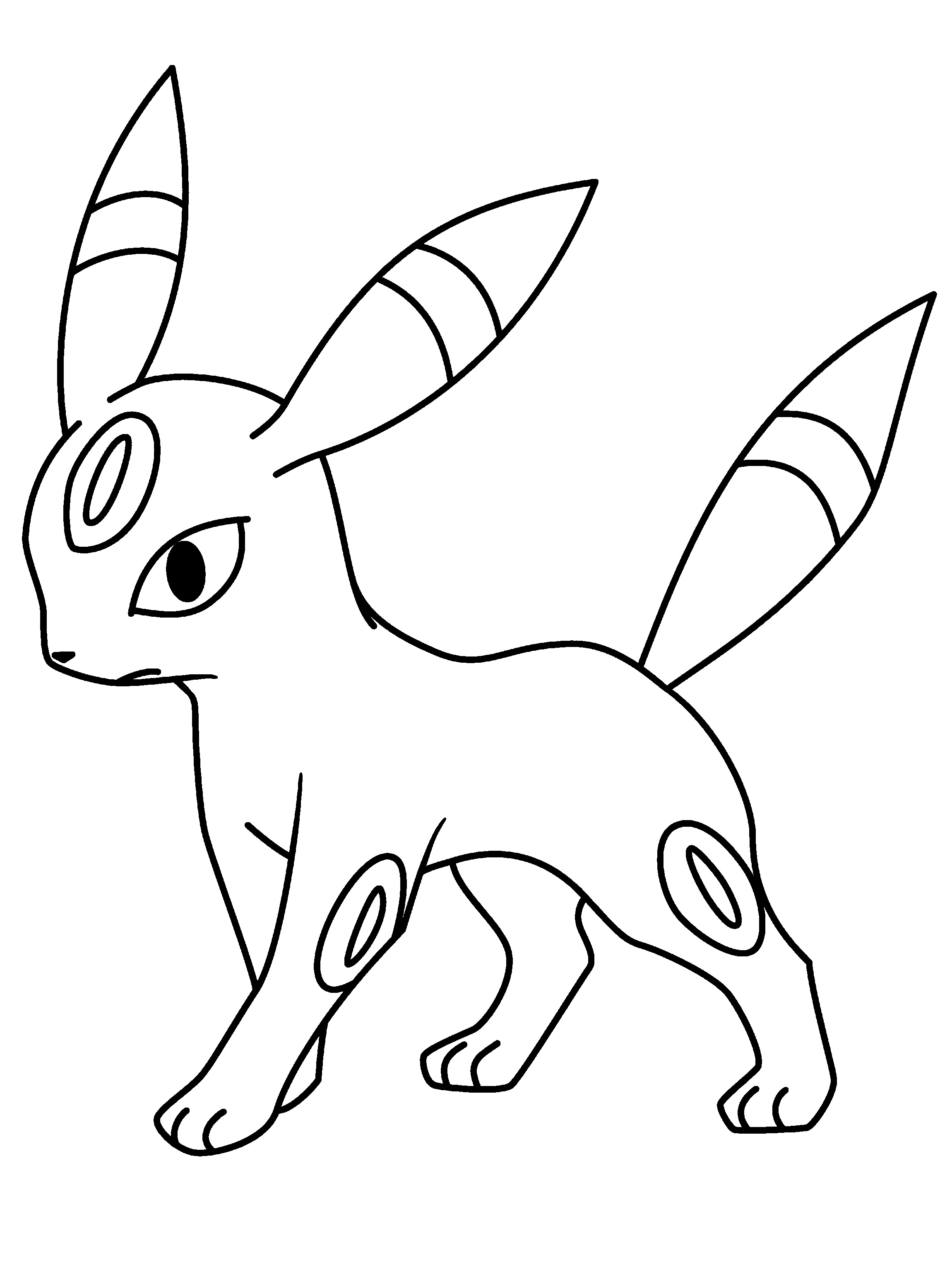 umbreon coloring pages easy