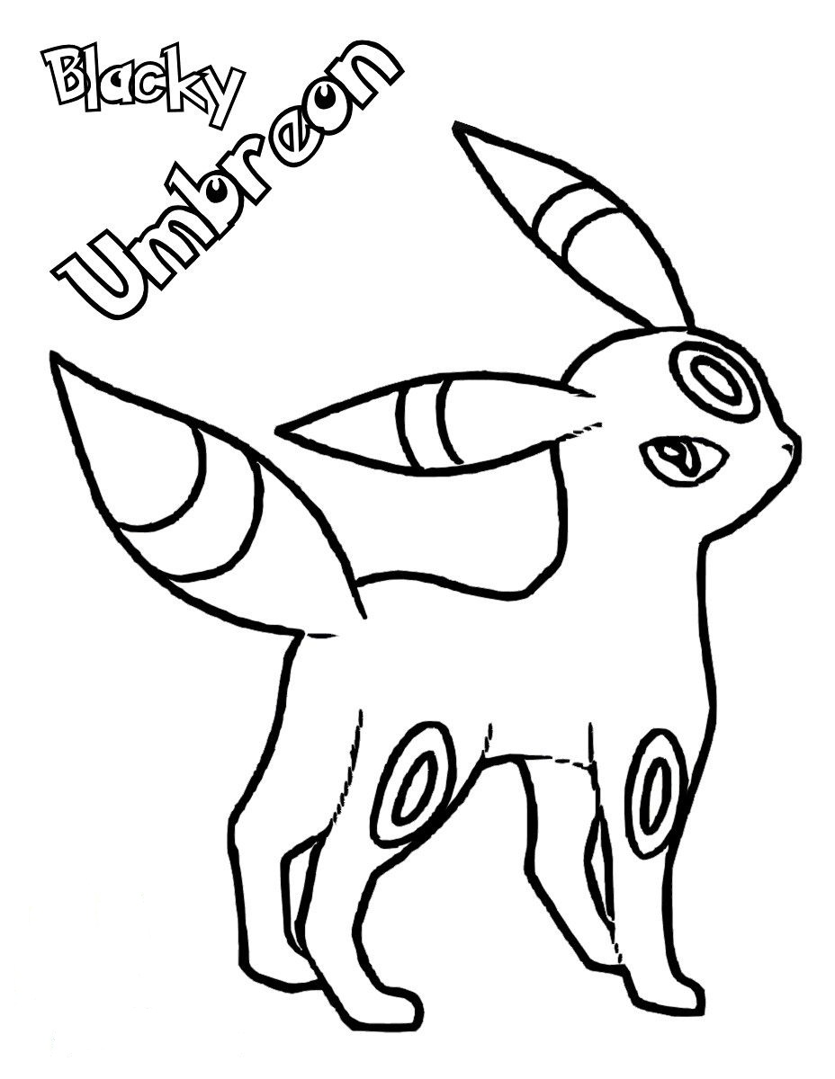 umbreon coloring pages printable
