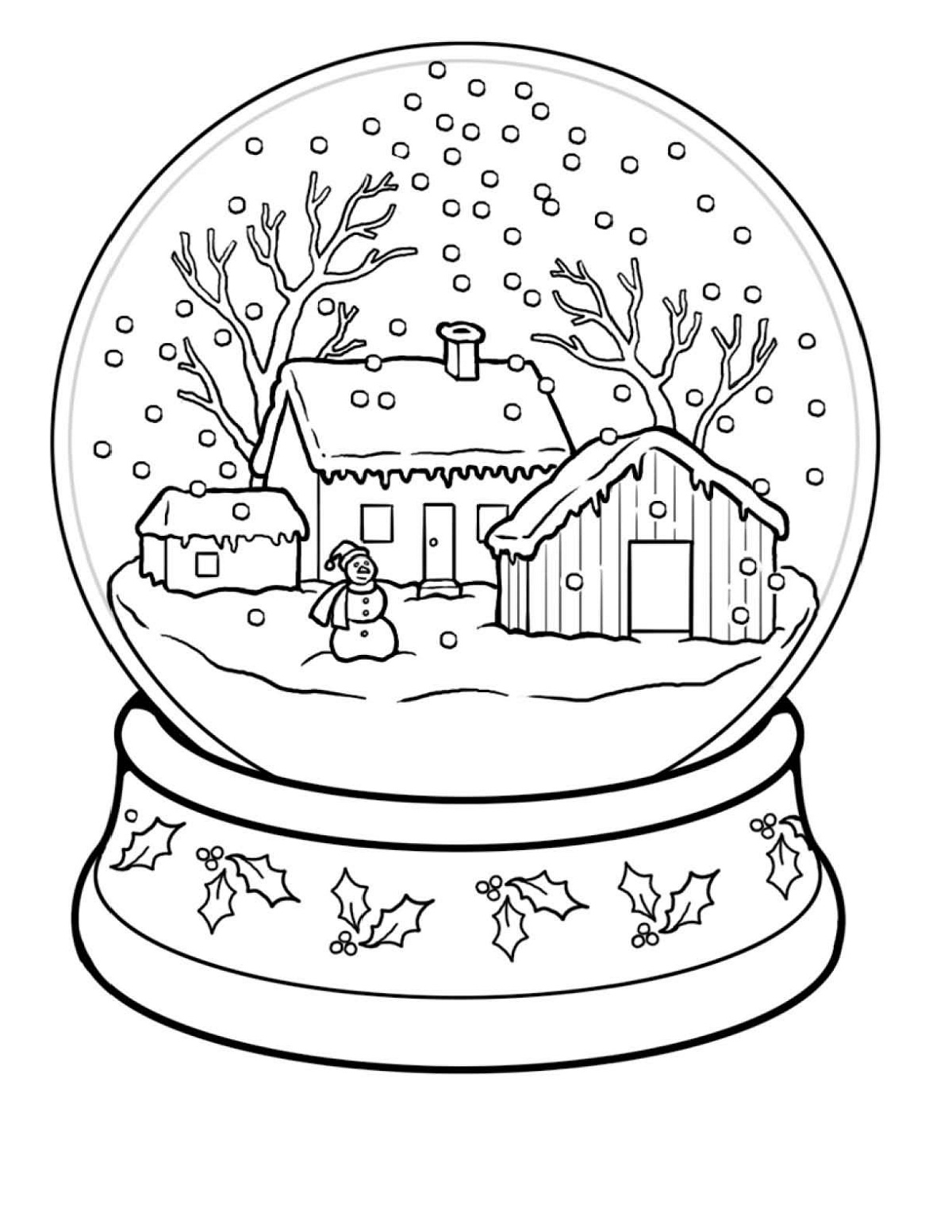 winter wonderland coloring pages easy