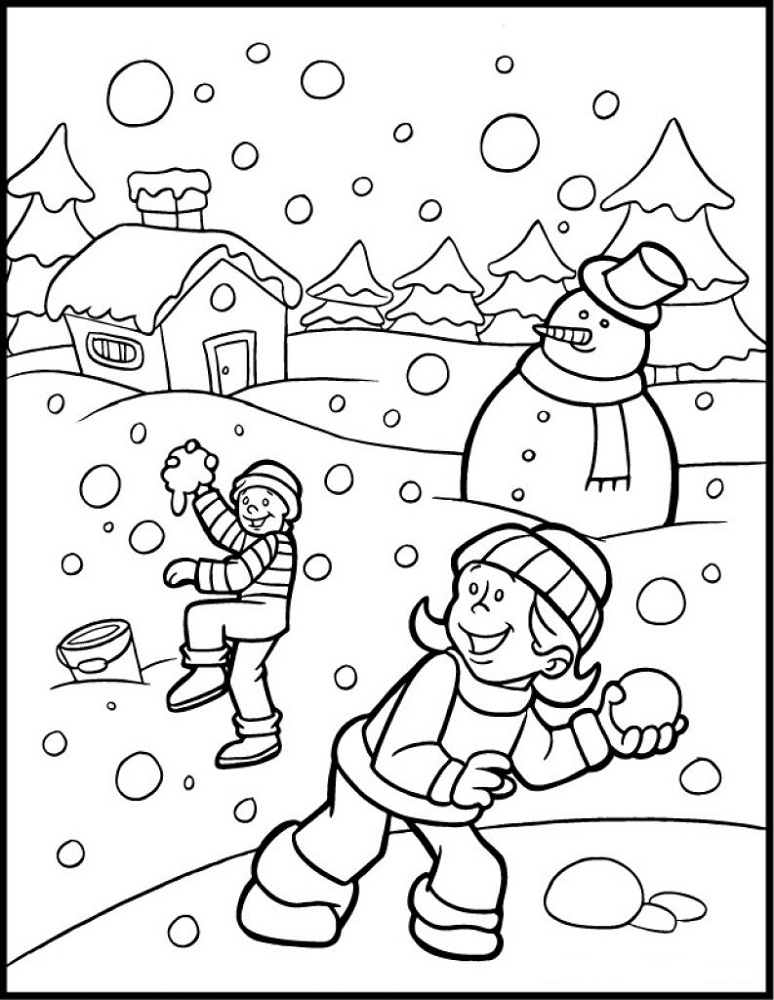 Winter Wonderland Coloring Pages | Activity Shelter