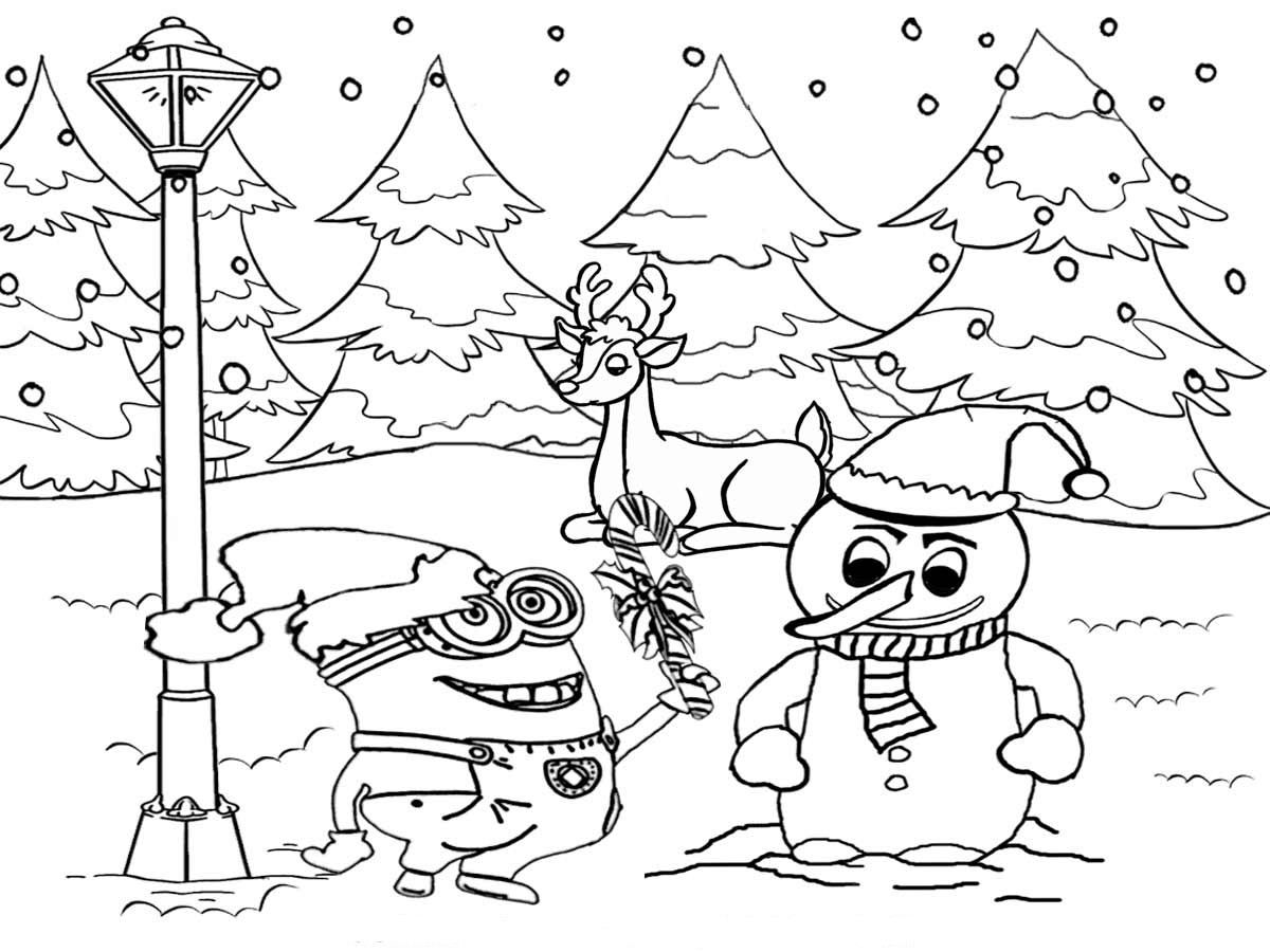 preschool coloring pages for winter