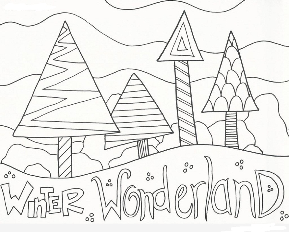 winter wonderland coloring pages printable