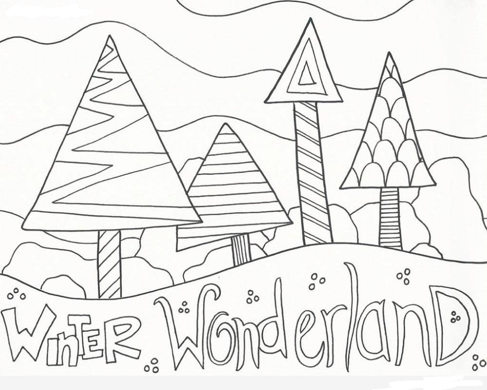 Winter Wonderland Coloring Pages | Activity Shelter