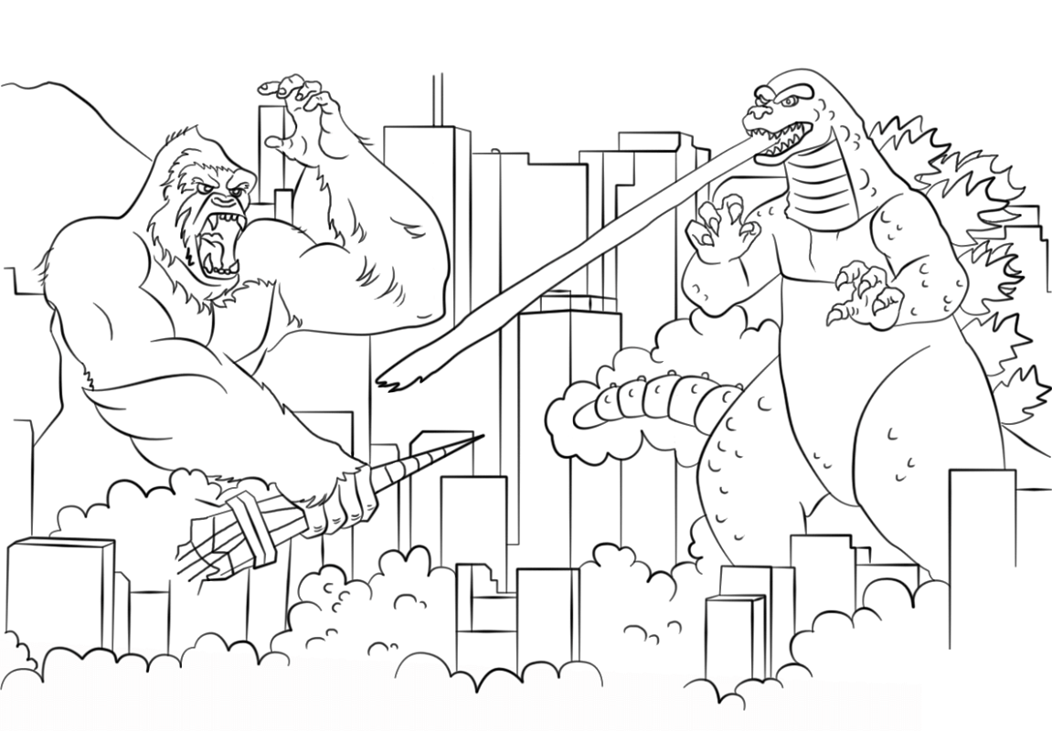 Godzilla Coloring Pages Printable   Activity Shelter
