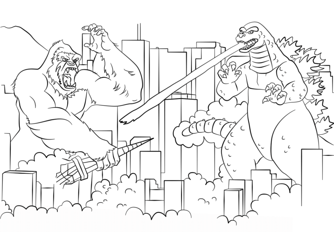 Godzilla Coloring Pages Printable | Activity Shelter