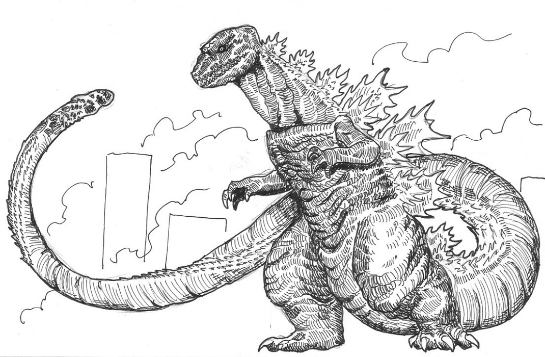 godzilla coloring pages