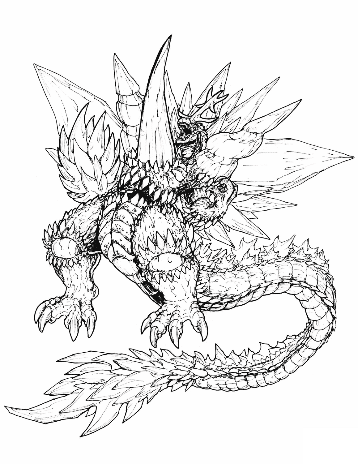 Godzilla Coloring Pages Printable | Activity Shelter