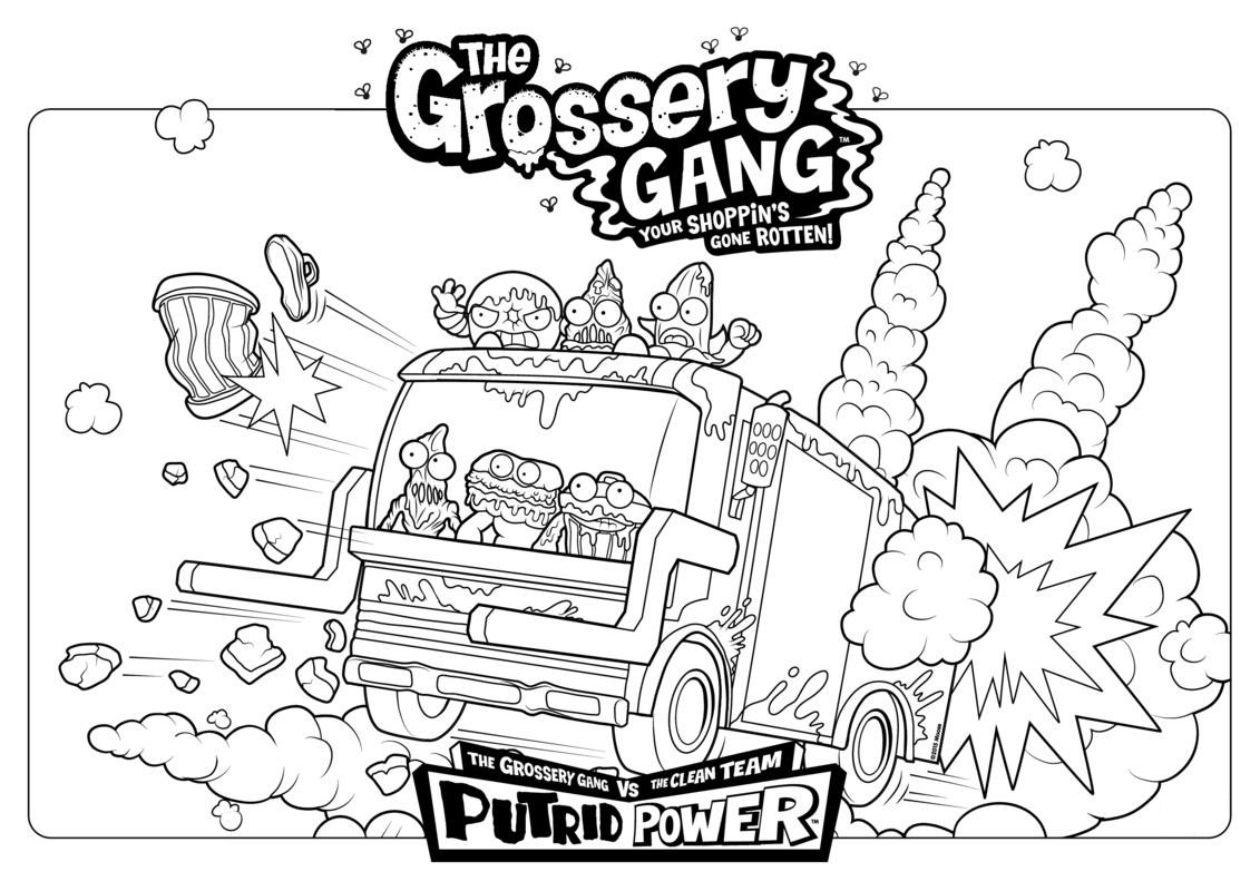 grossery gang coloring pages free