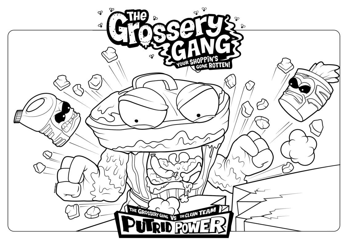 grossery gang coloring pages printable