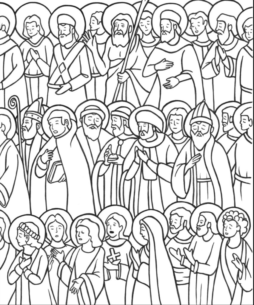 all saints day coloring pages free