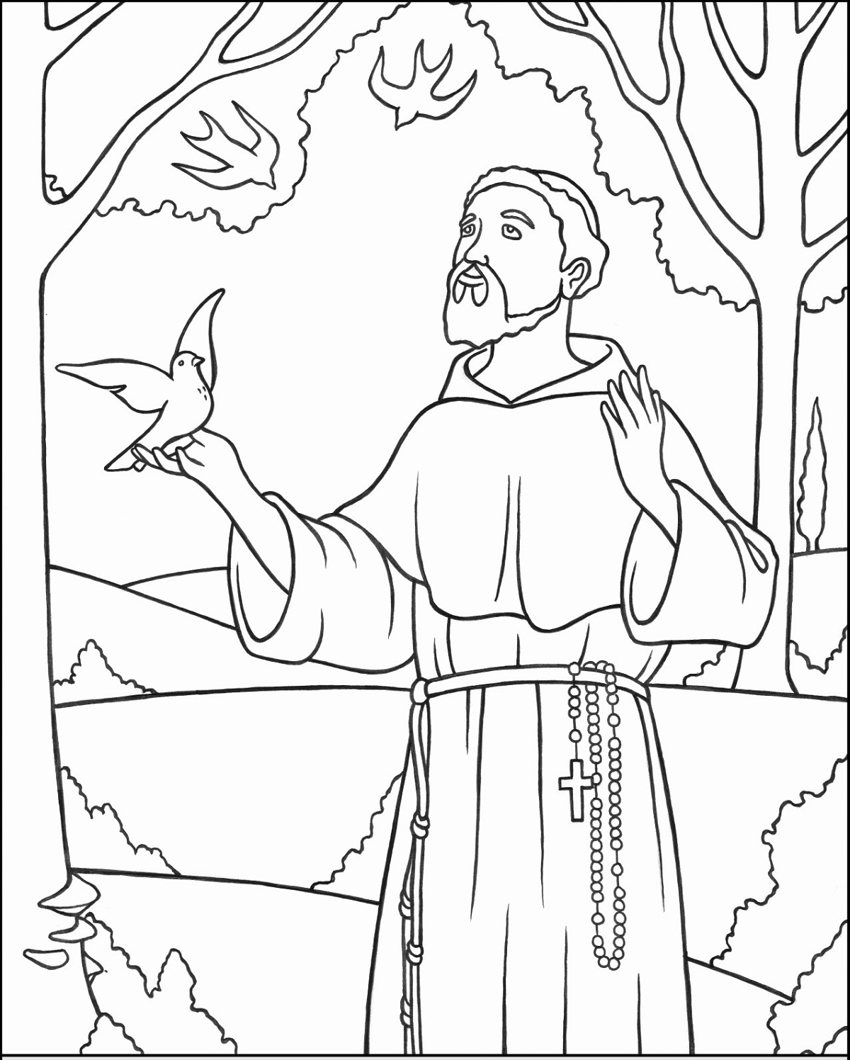 All Saints’ Day Coloring Page | Activity Shelter