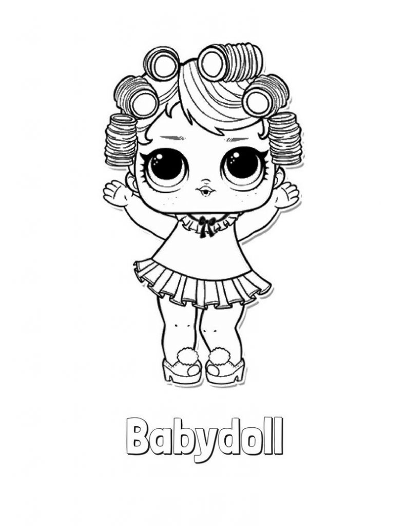 baby doll coloring page free