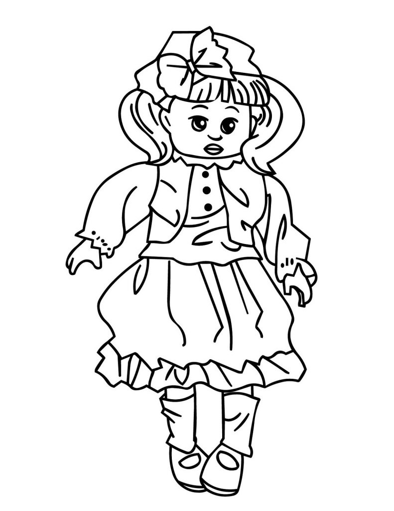 baby doll coloring page fun