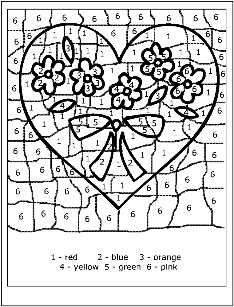 advanced color by number coloring pages