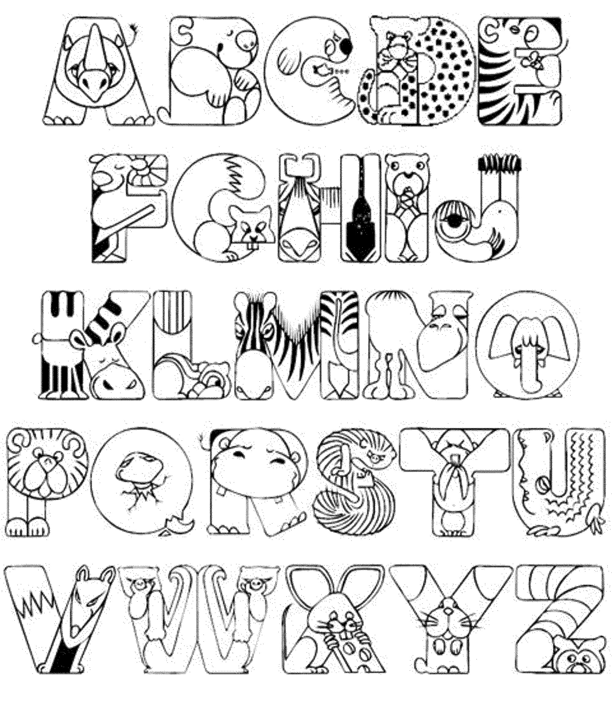 Alphabet Letters To Print And Color