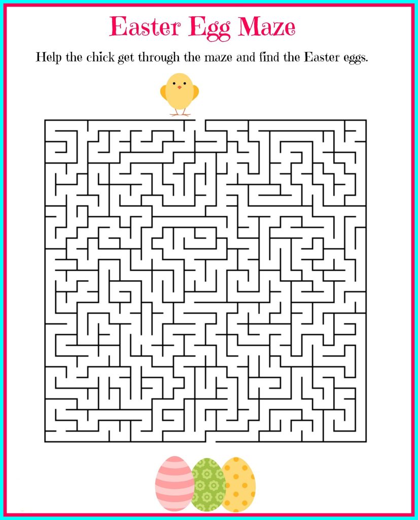 Free Maze Printables Easter Egg