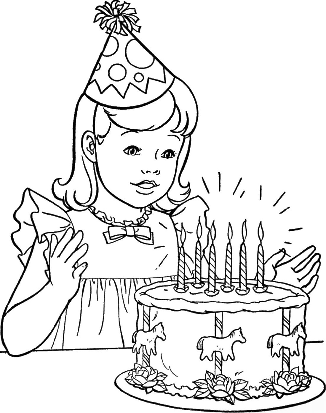 Birthday Printable Coloring Pages Candle