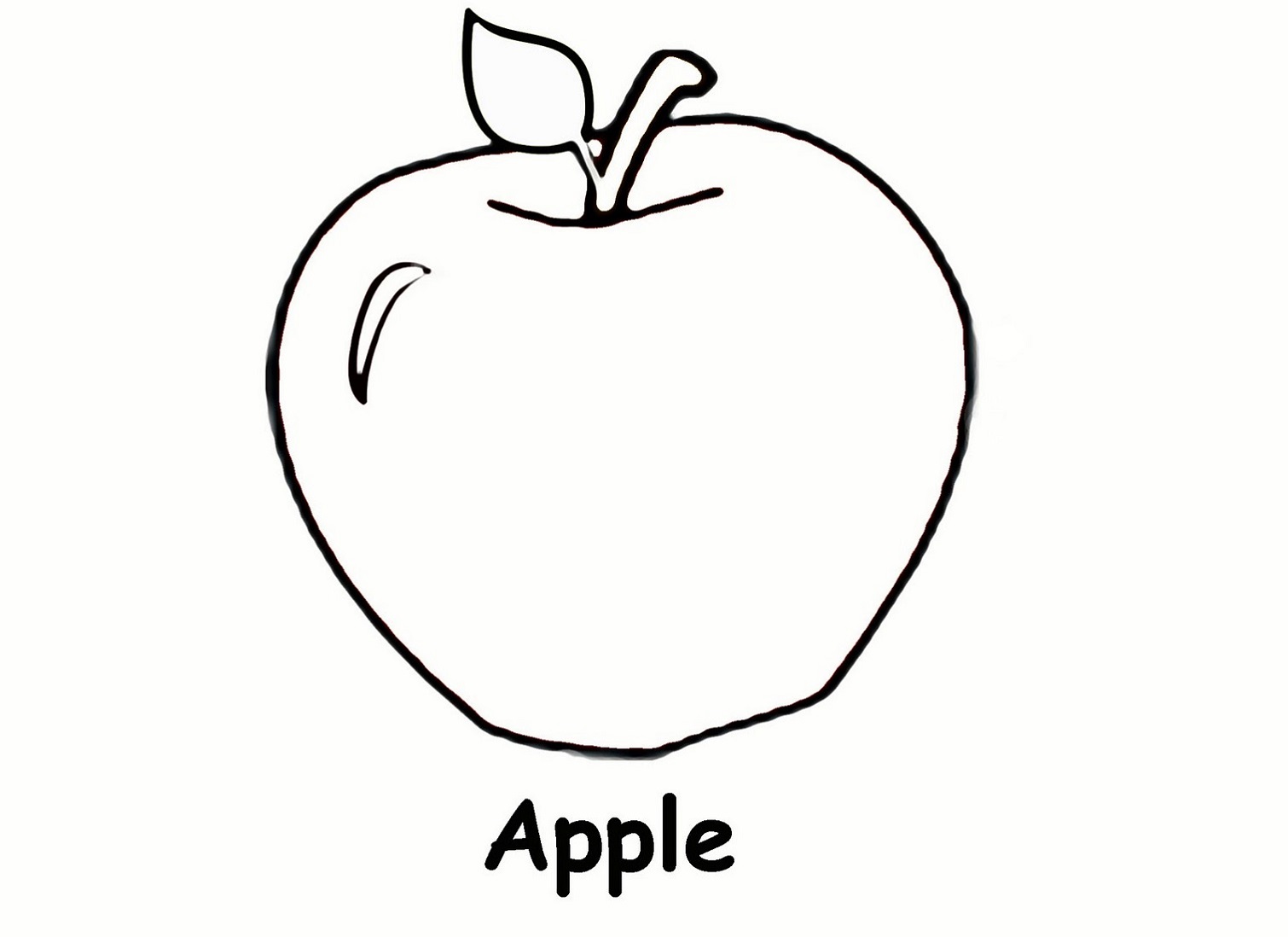 Coloring For 3 Year Olds Apple