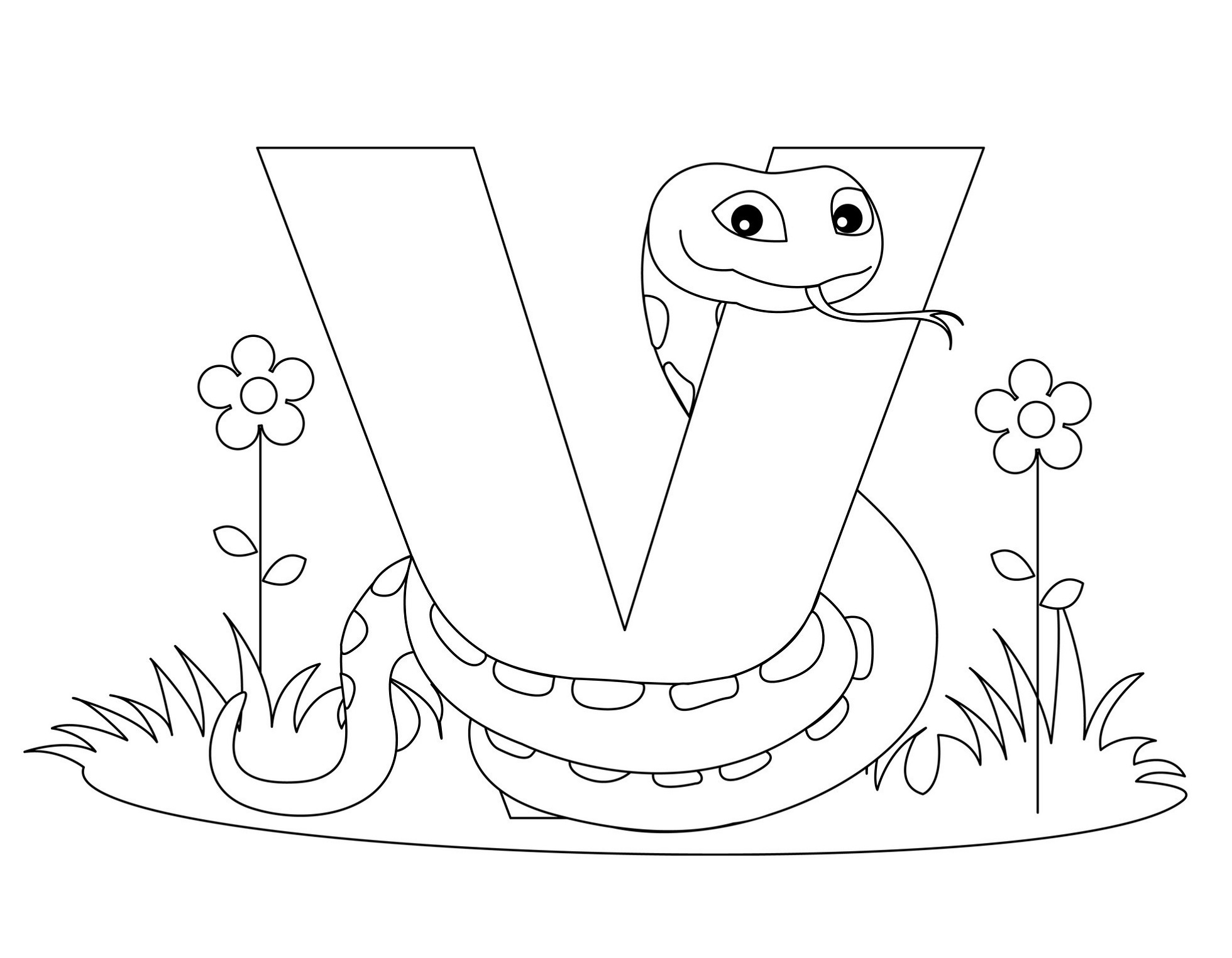 Coloring Pages Letters V