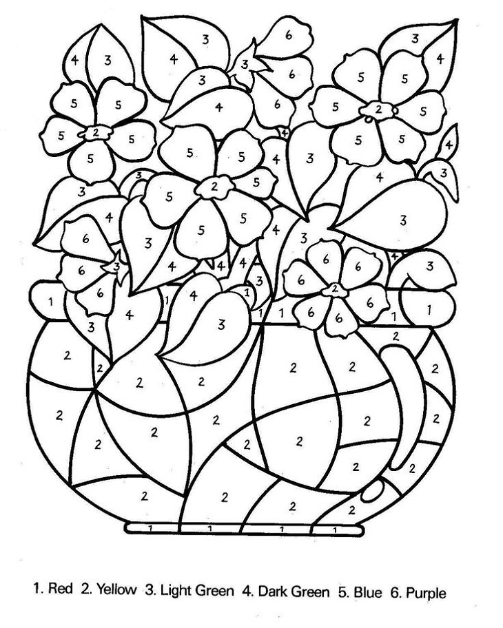 Complex Color By Number Printables  Coloring pages, Color by number  printable, Coloring books