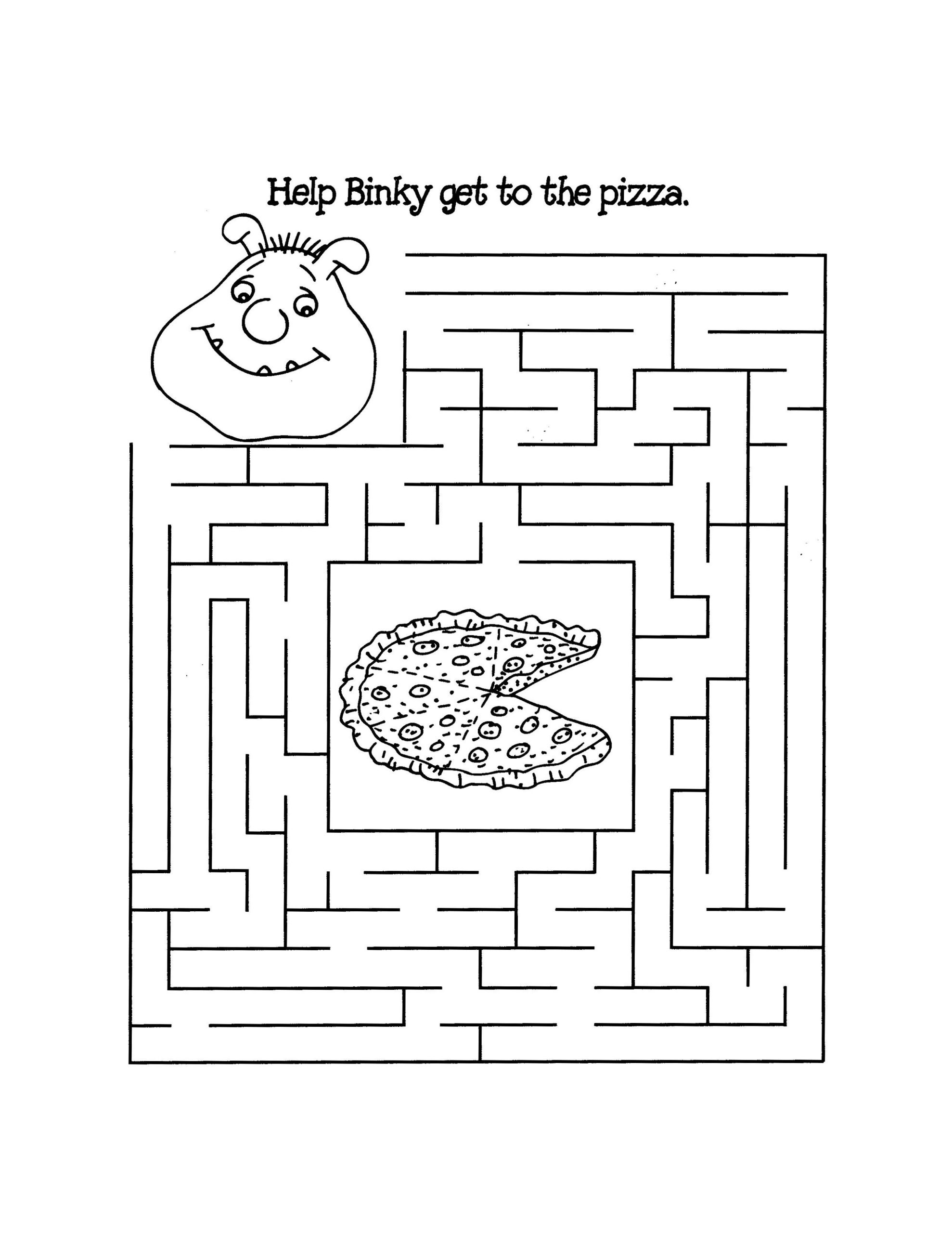 Fun Activity Sheets For Kids Maze