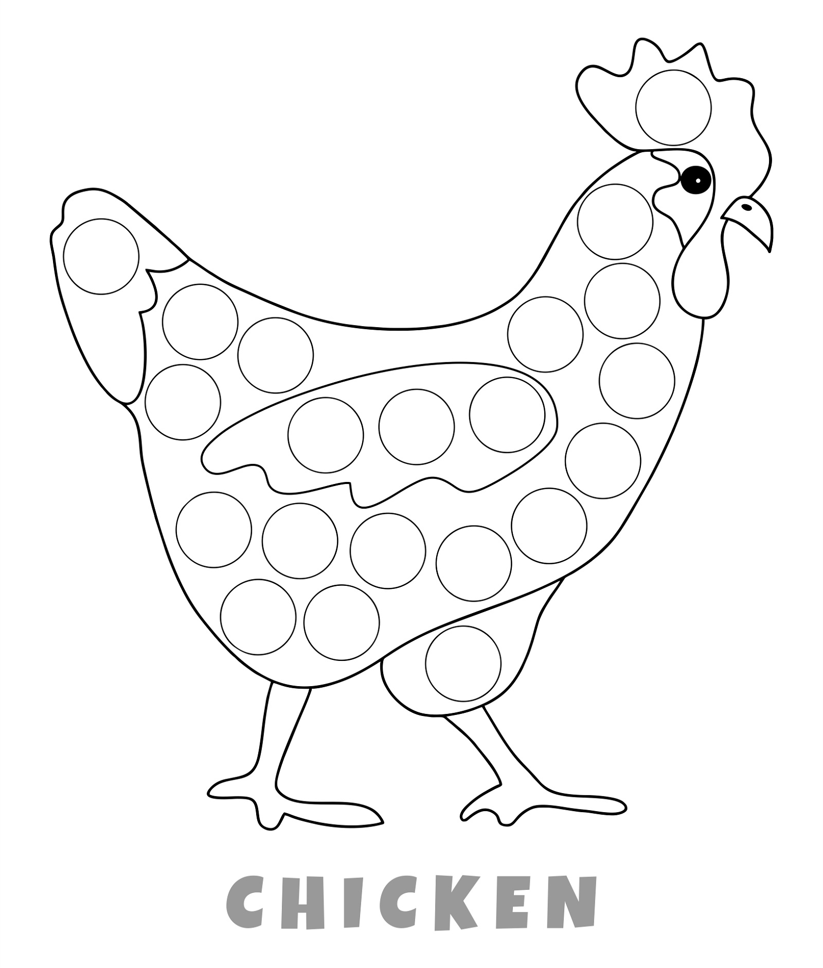 Do A Dot Printables Chicken