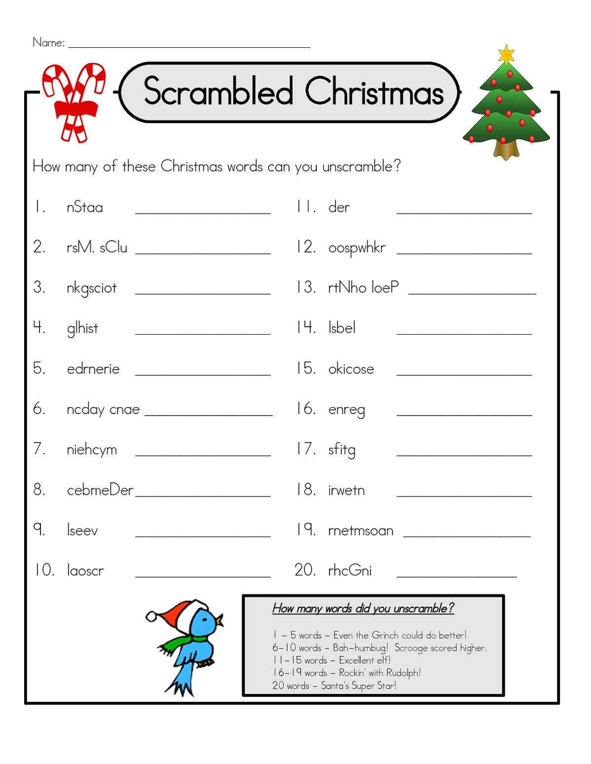 Christmas Printable Activities Puzzles