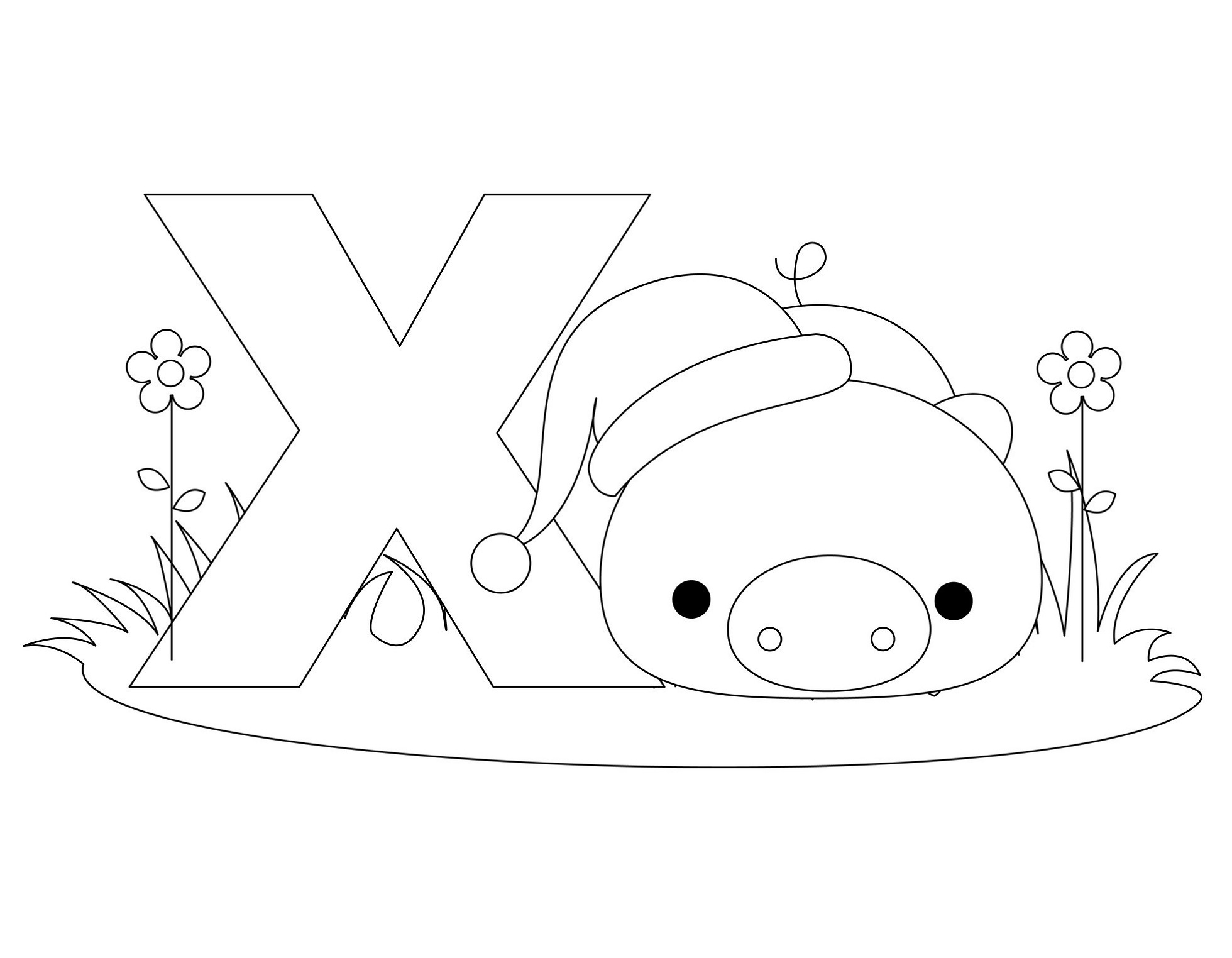 Coloring Pages Letters X
