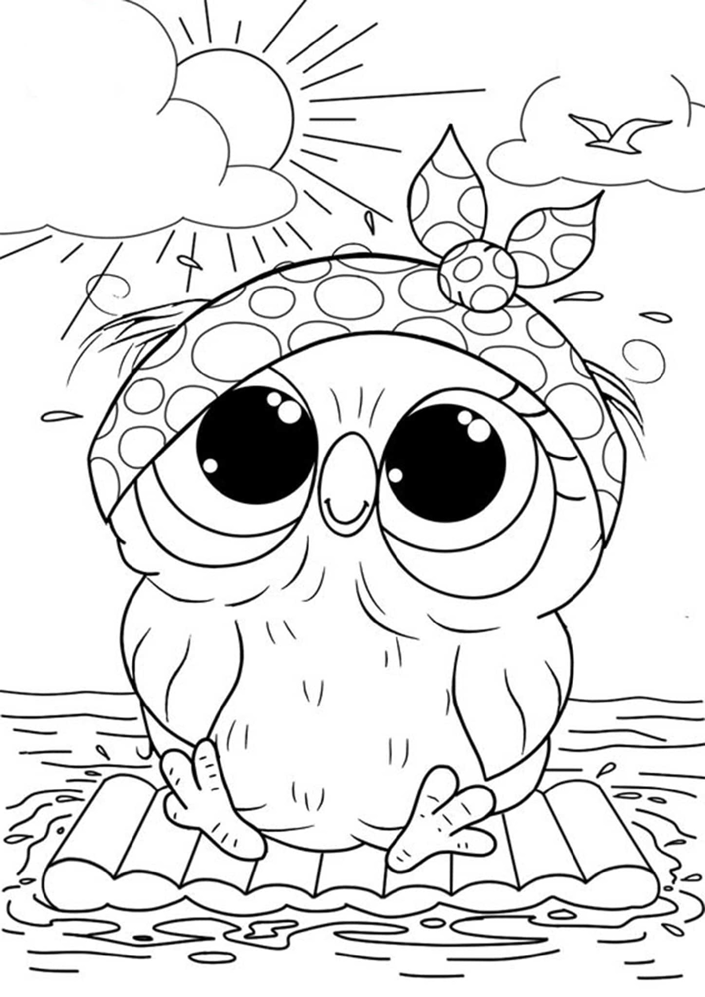 Easy Coloring Pages Printable Owl