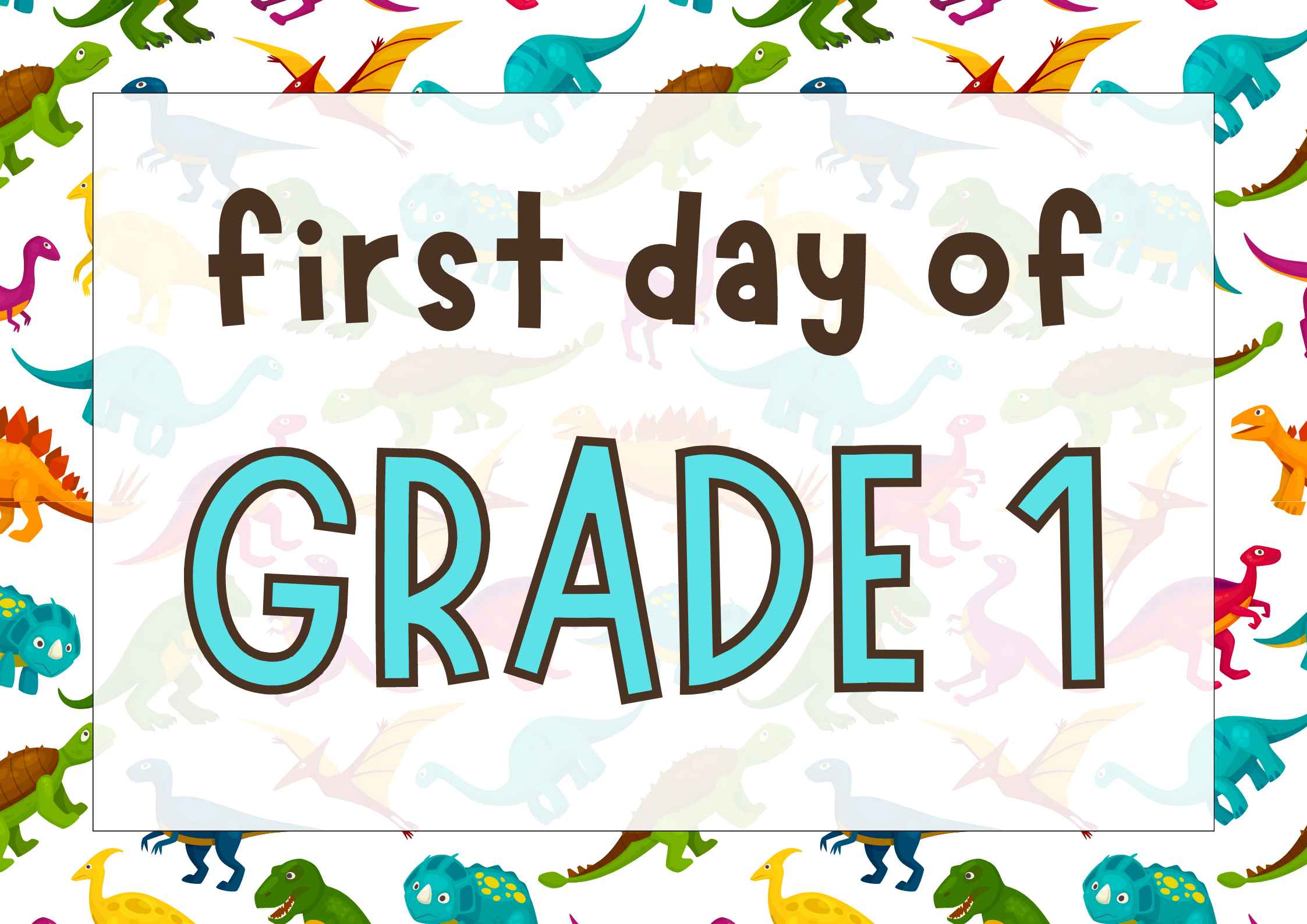 First Day of School Signs Free Printable