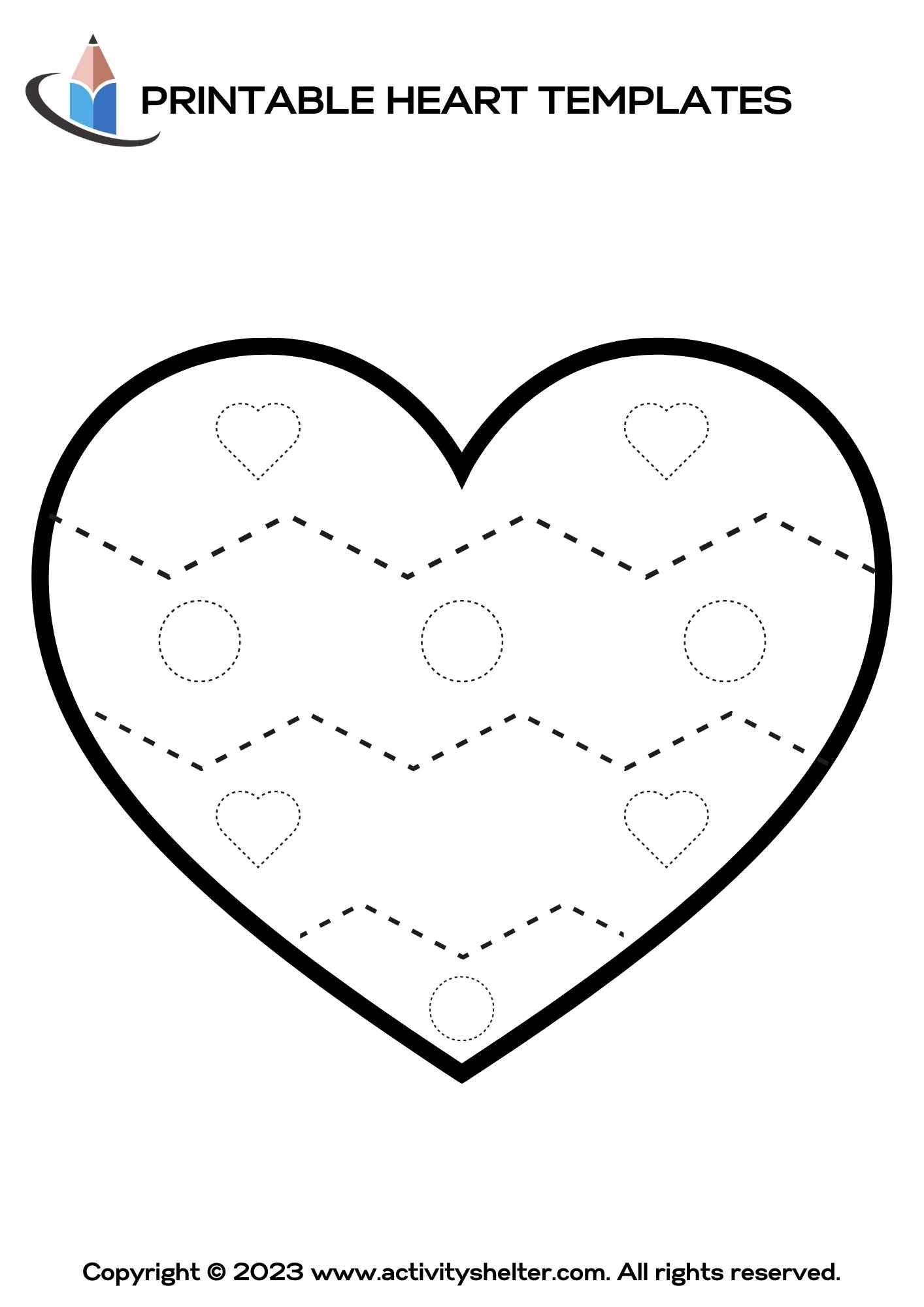 Free Heart Templates Printable Activity