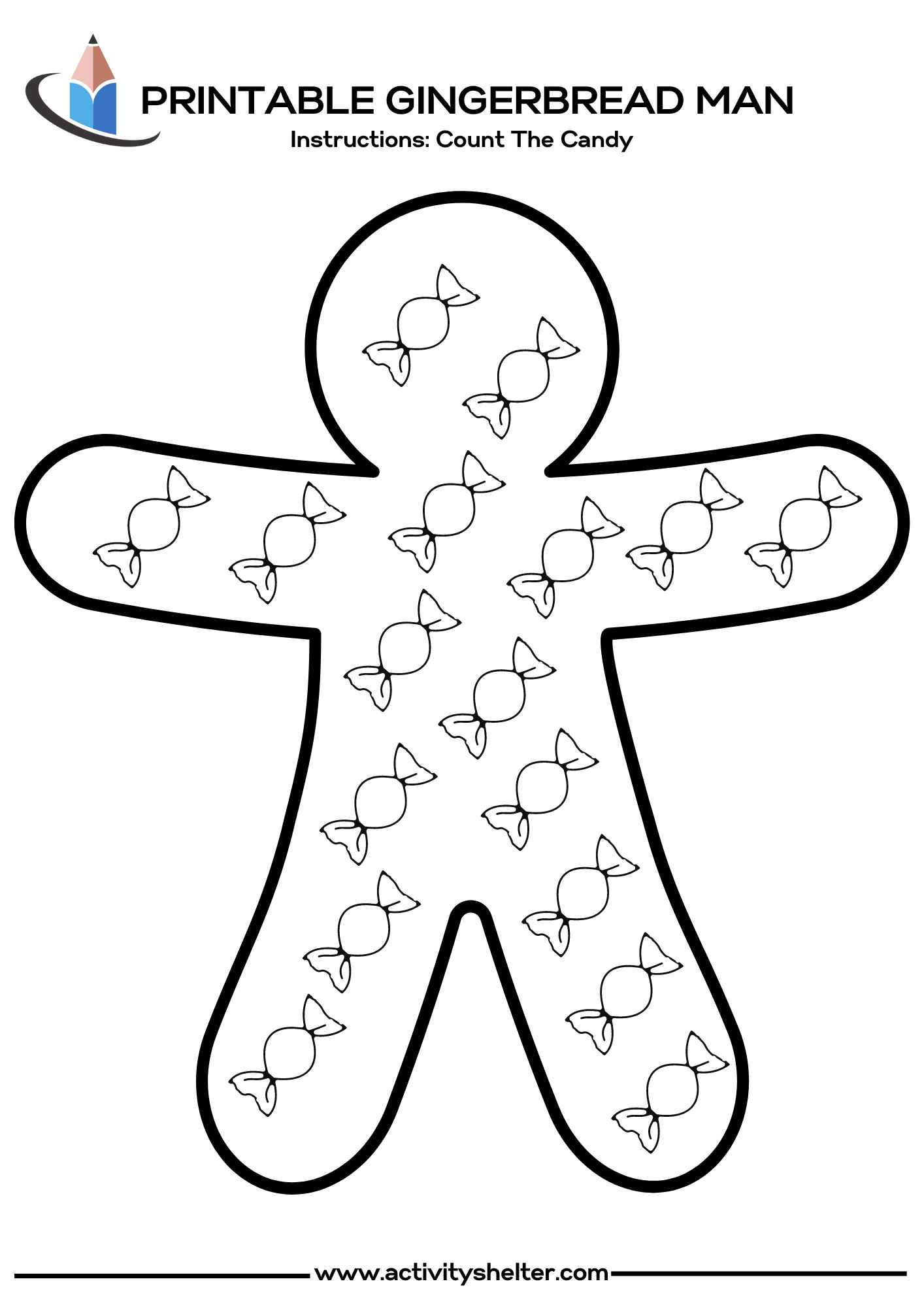 Free Printable Gingerbread Man Template Counting