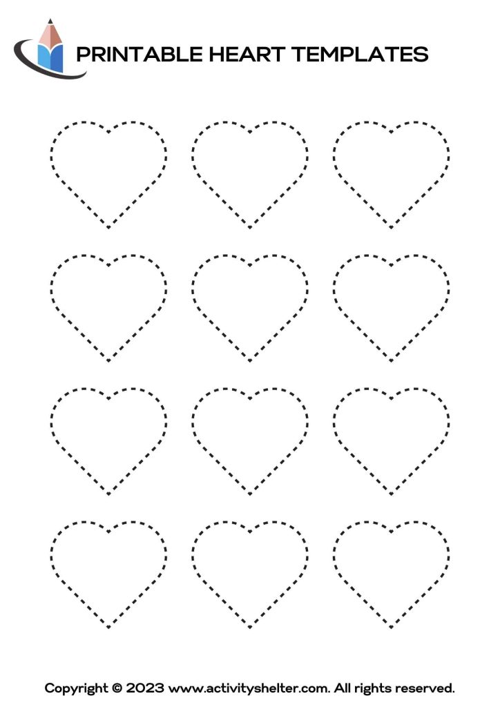 Free Printable Heart Templates | Activity Shelter