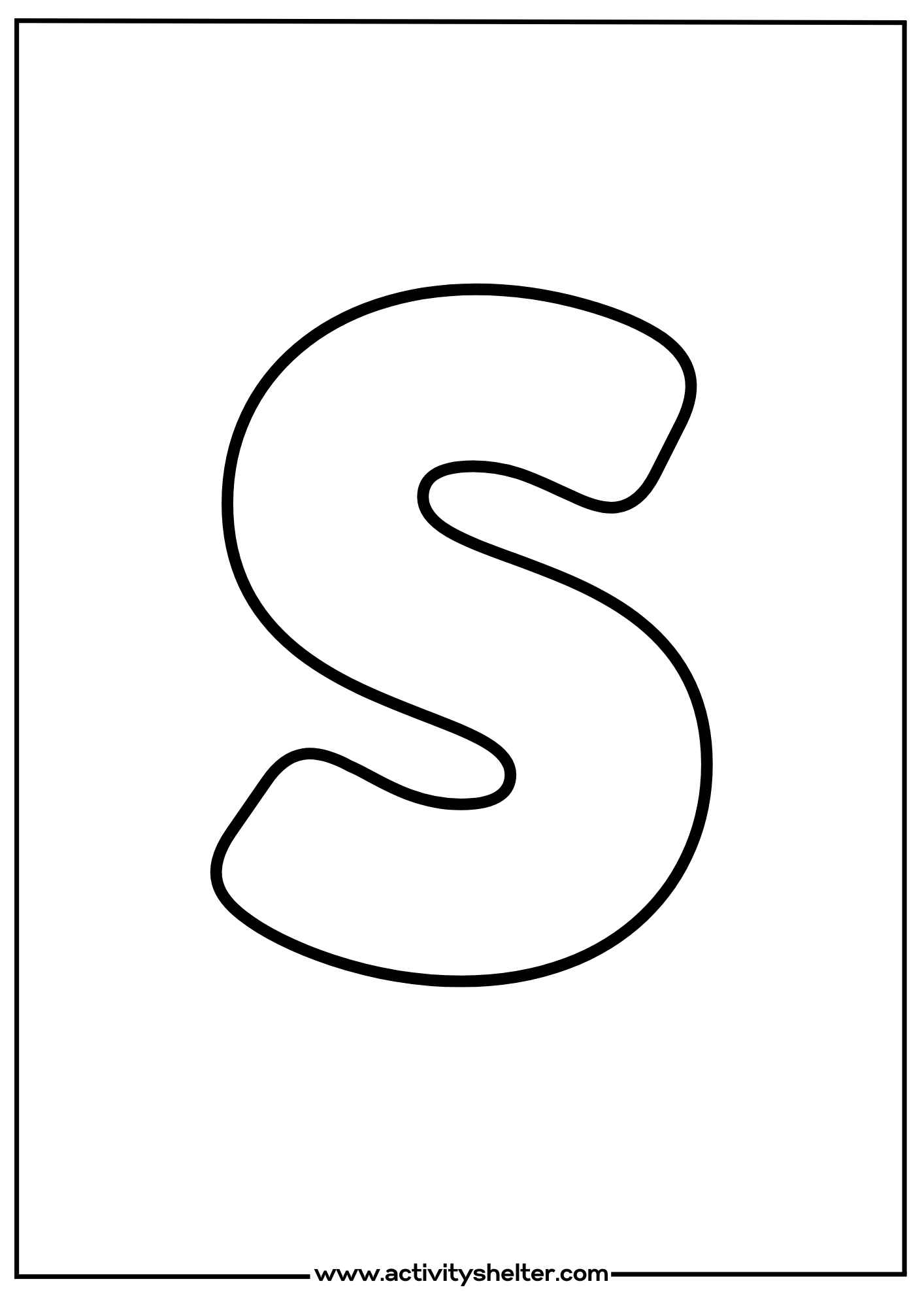 Printable Big Letter S