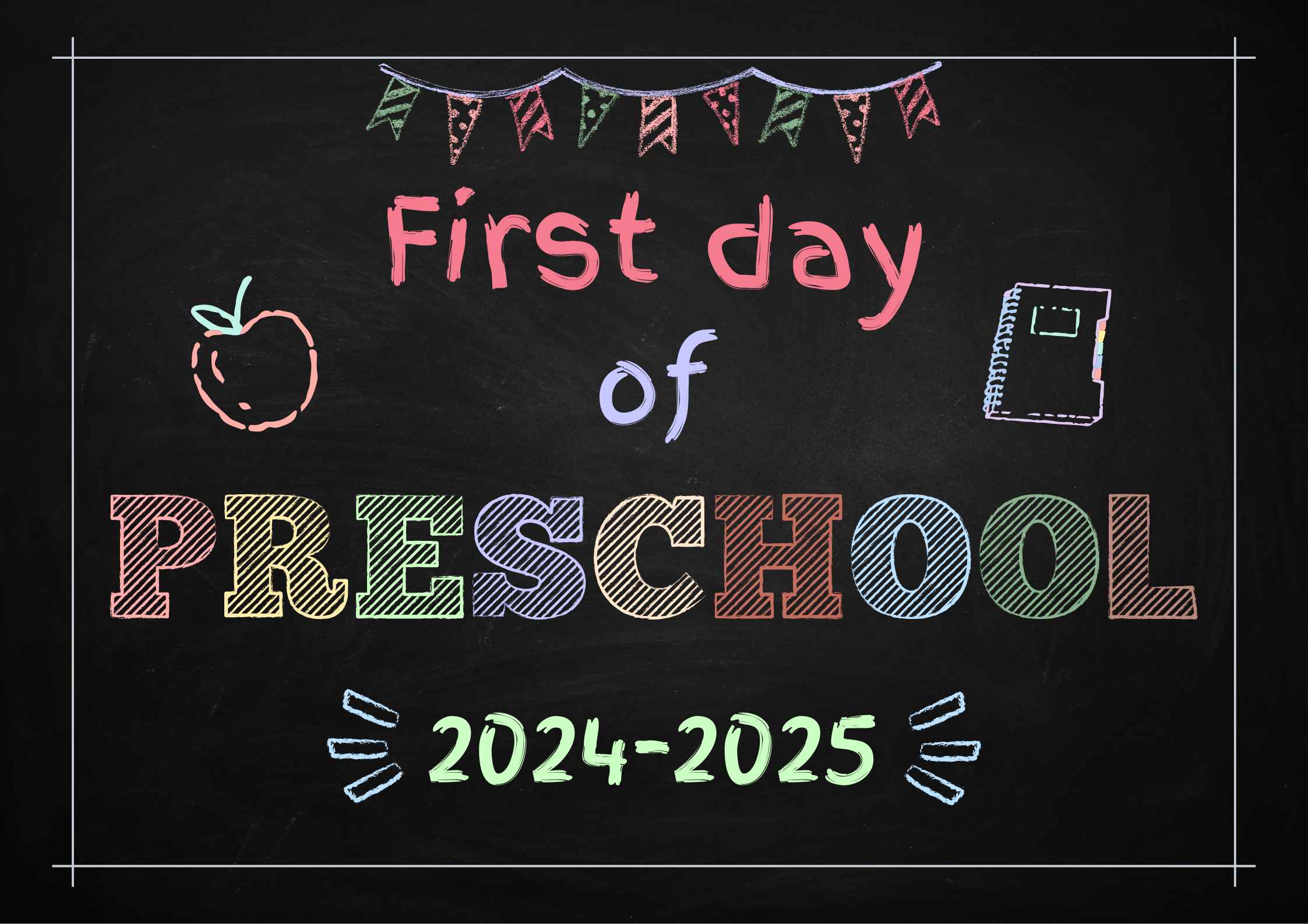 Printable First Day of School Sign