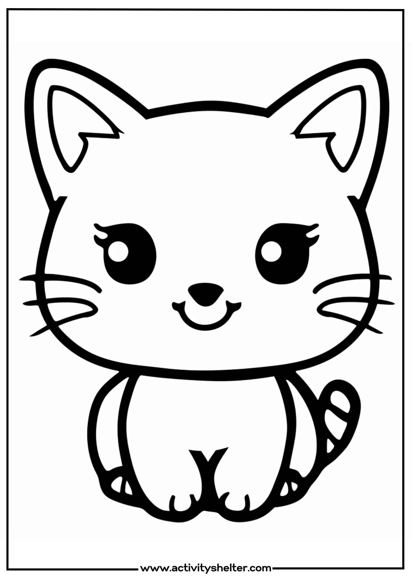 Printable Cute Kitten Coloring Pages