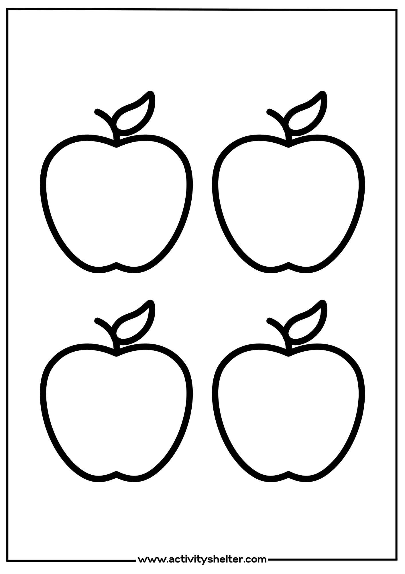 Apple Template Printable Free Small Size