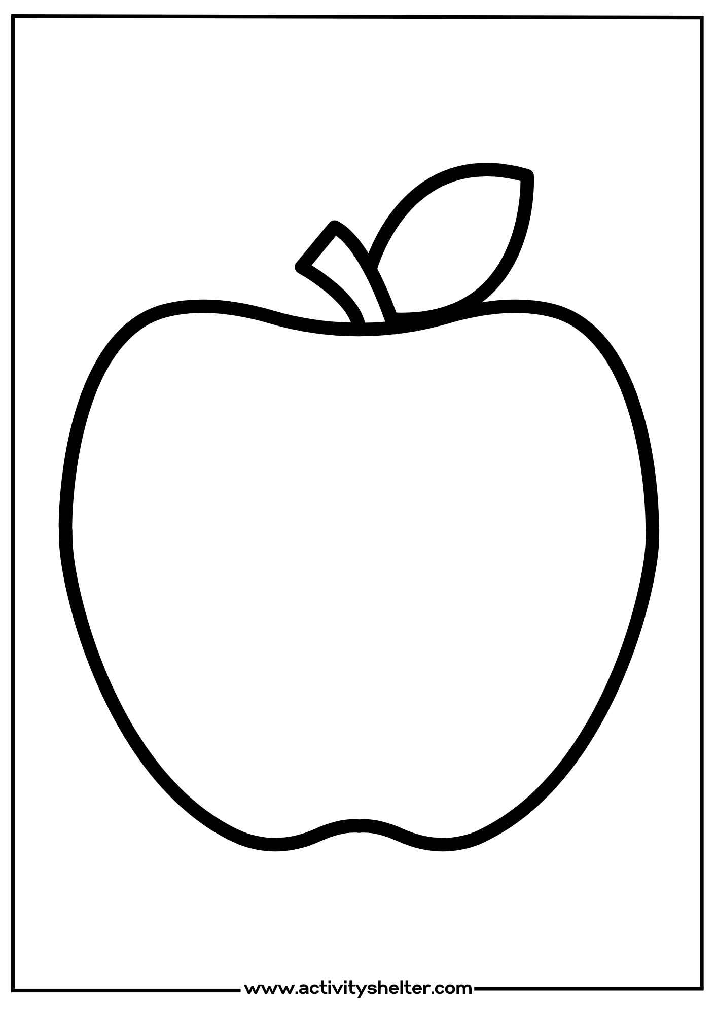 Apple Template Printable Large Size