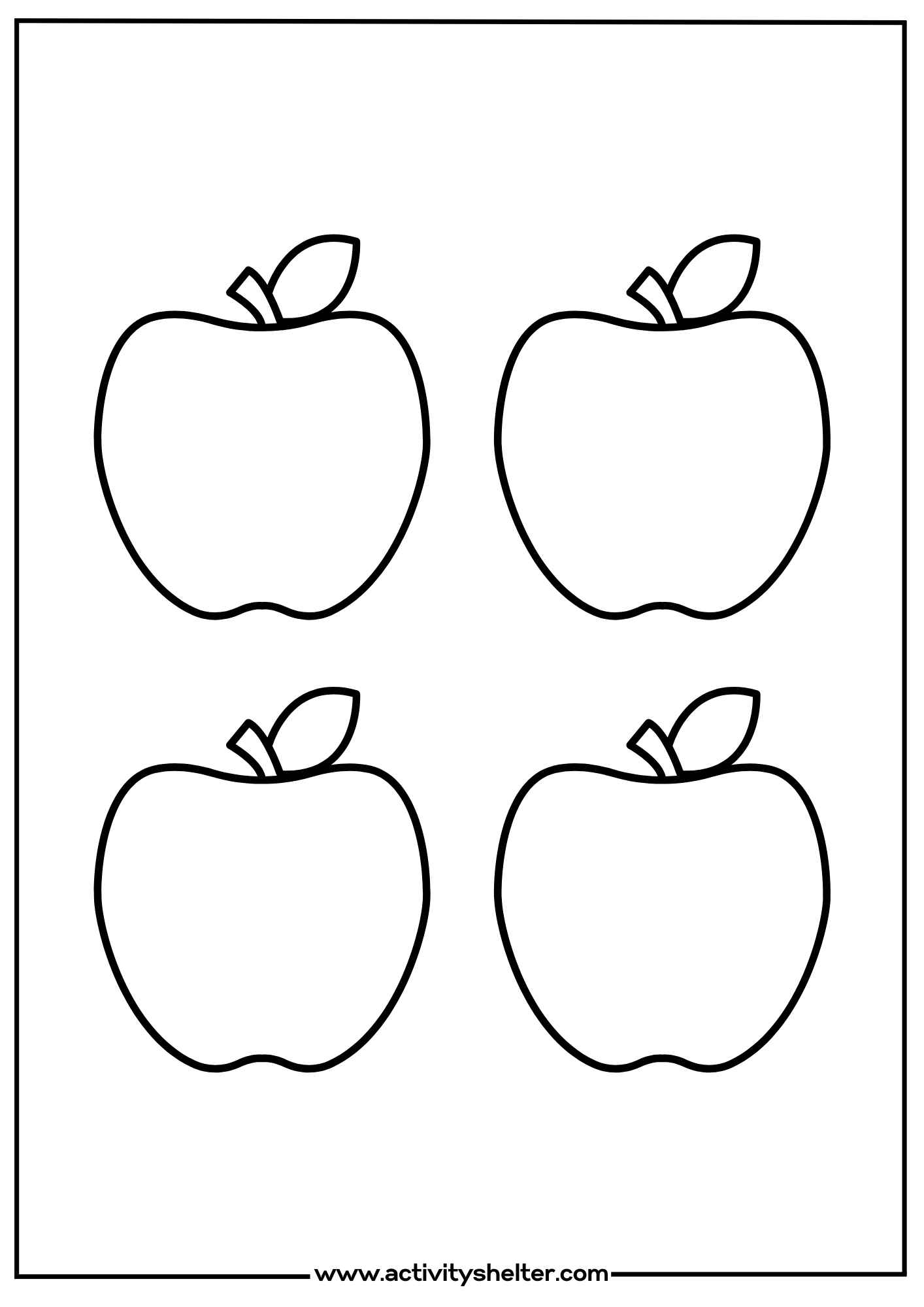 Apple Template to Print Small Size