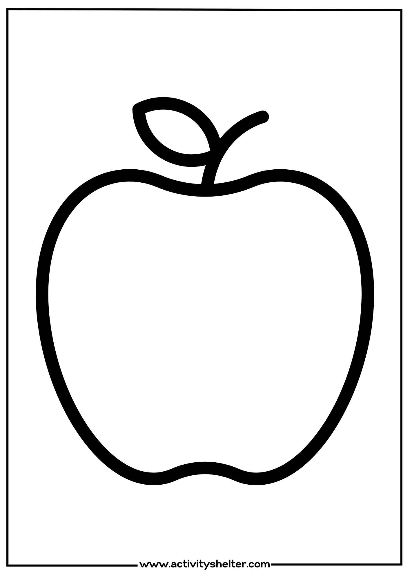 Apple Template Large Size