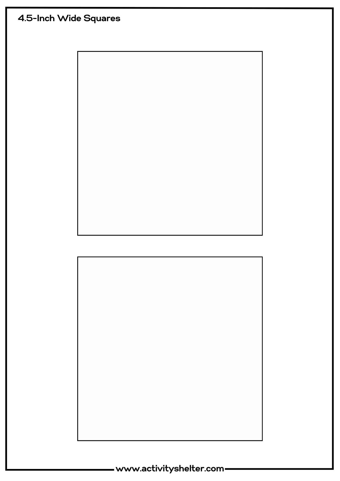 Blank Square Template 4.5-Inch Wide