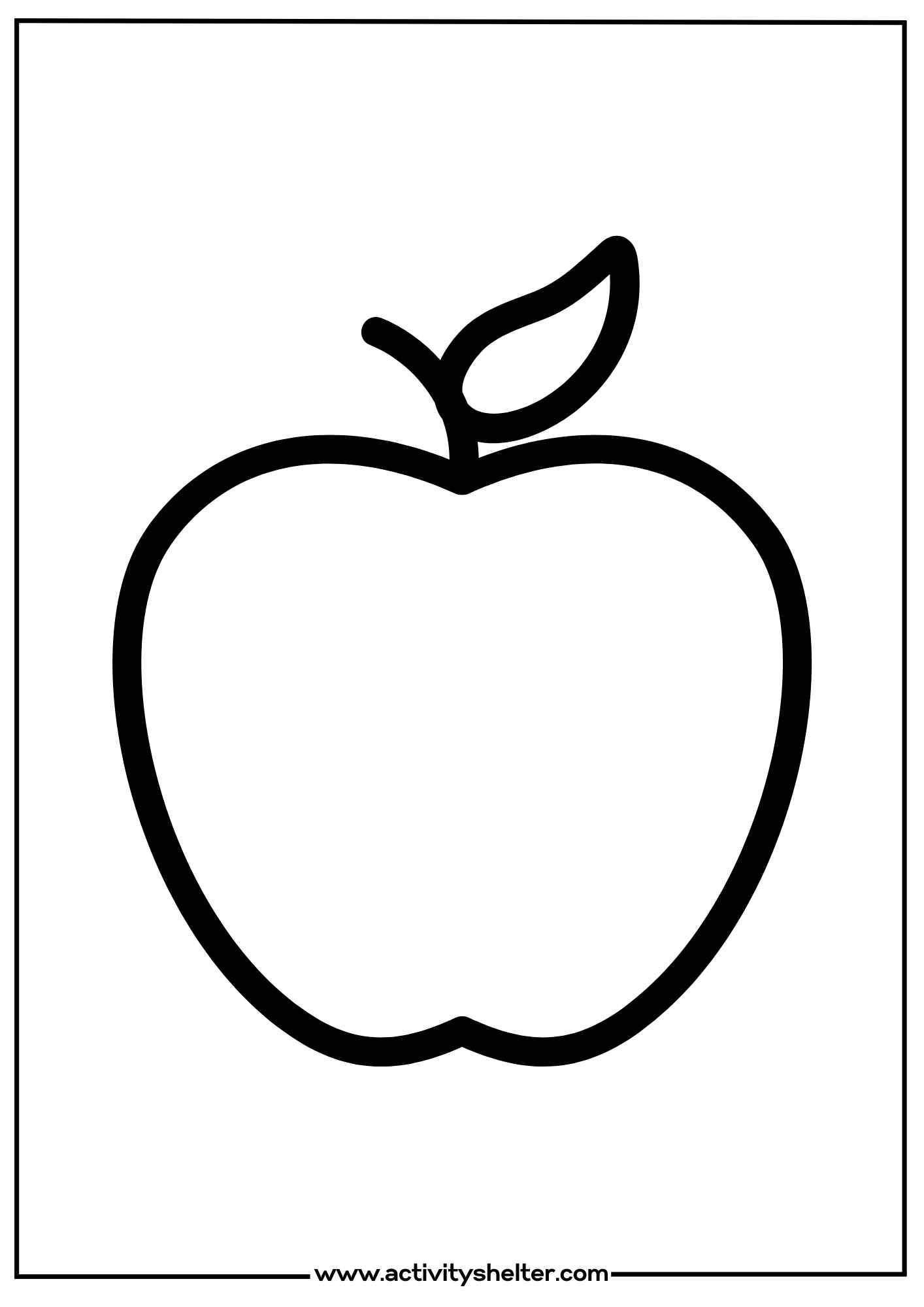 Free Apple Template Printable Large Size