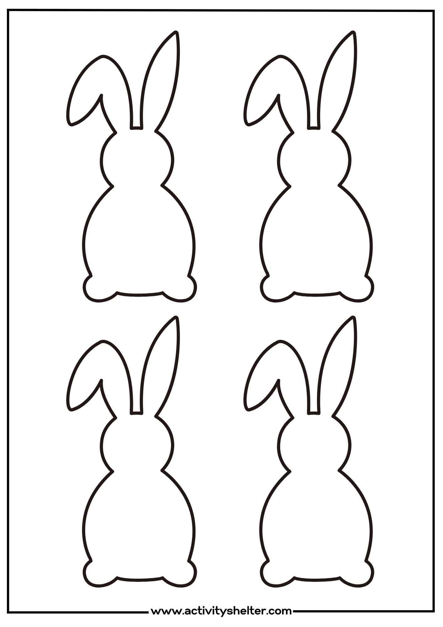 Free Printable Easter Bunny Template